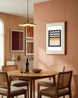 Geometric Chevron Colors 5 framed in a intimate room thumbnail