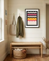 Geometric Chevron Colors 5 framed in a relaxed room thumbnail