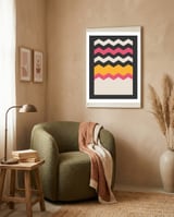 Geometric Chevron Colors 5 framed in a tender room thumbnail