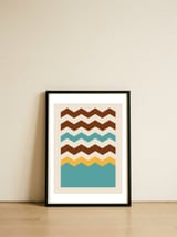 Geometric Chevron Colors 4 — framed, leaning against the wall thumbnail