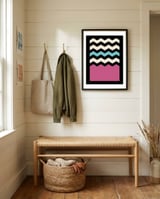 Geometric Chevron Colors 2 framed in a relaxed room thumbnail