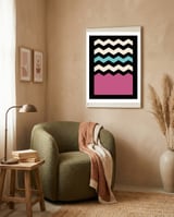 Geometric Chevron Colors 2 framed in a tender room thumbnail