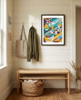 Geometric Boom framed in a relaxed room thumbnail