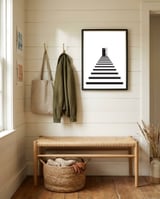 Geometric Stairs Flower framed in a relaxed room thumbnail