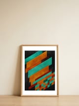 Geometric Gold — framed, leaning against the wall thumbnail