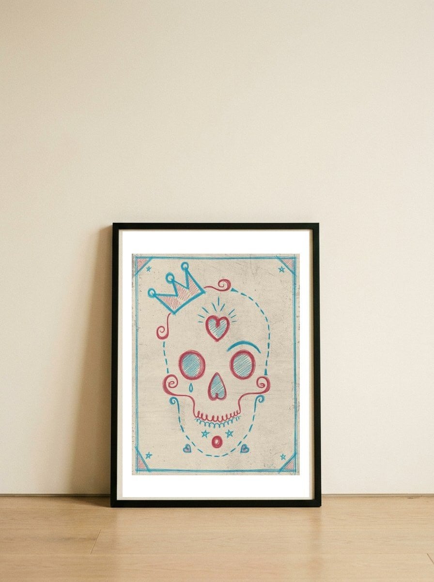 Skull Kids — framed, leaning against the wall