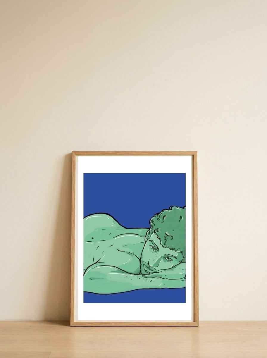 Gale — framed, leaning against the wall