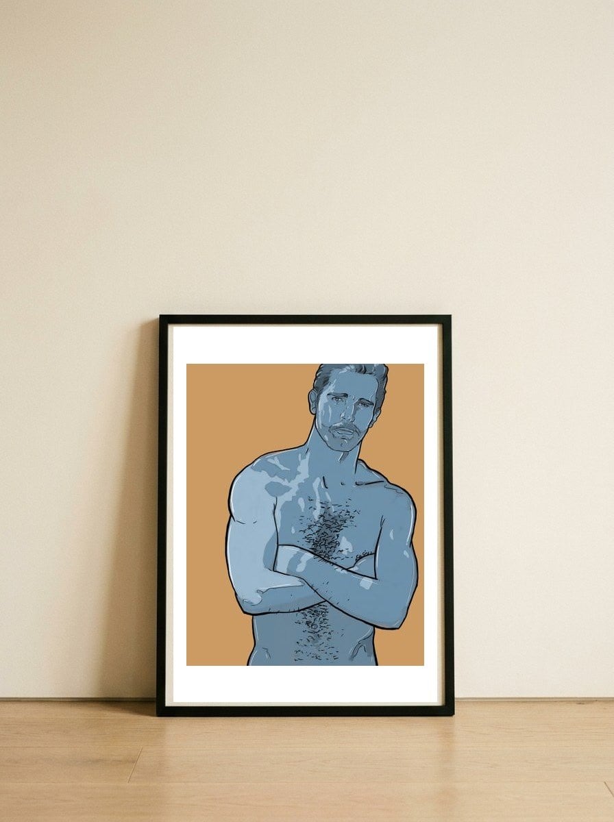 Ben — framed, leaning against the wall