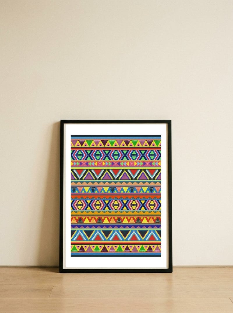 Play — framed, leaning against the wall