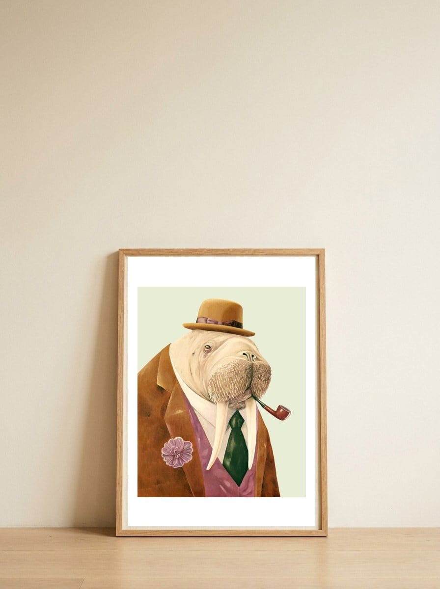 Walrus — framed, leaning against the wall