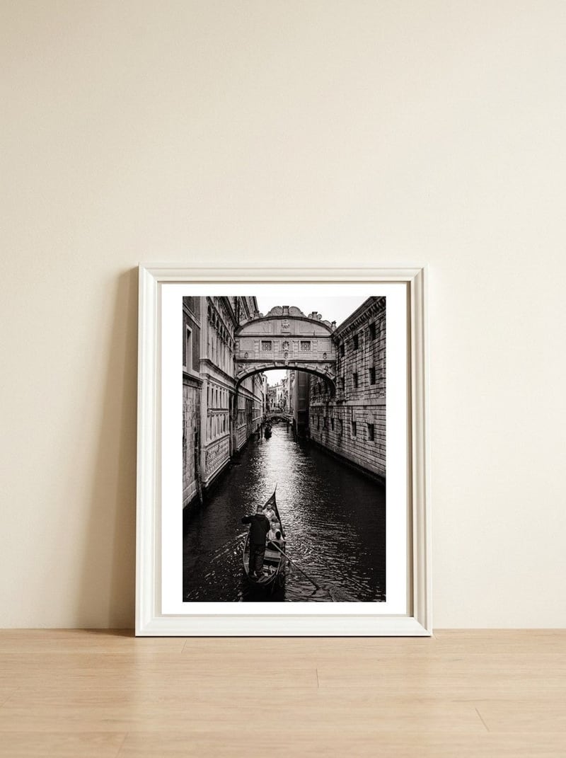 Bridge of Sighs. Venice. — framed, leaning against the wall