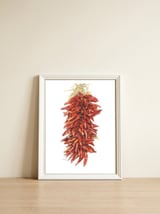 Chile Ristra — framed, leaning against the wall thumbnail