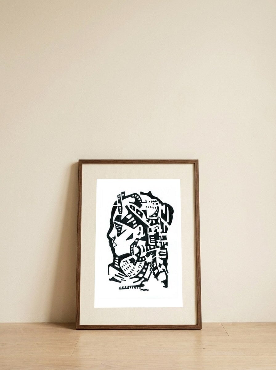 Mohawk  — framed, leaning against the wall
