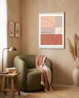 Neutral Geometric B framed in a tender room thumbnail