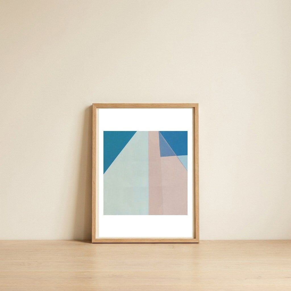 Simple Colors Sail 2 — framed, leaning against the wall