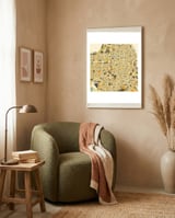 856 San Francisco Map TEST framed in a tender room thumbnail