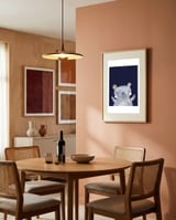 Woodland Bear On Navy framed in a intimate room thumbnail