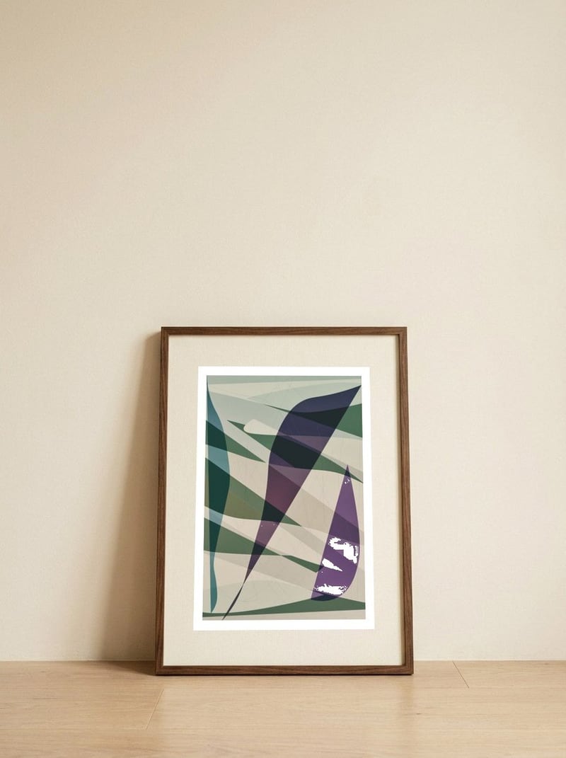 Abstract Composition No. 4 — framed, leaning against the wall