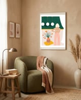 Texting framed in a tender room thumbnail