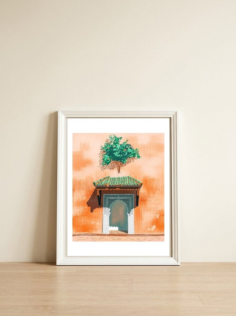 Mughul Entrance — framed, leaning against the wall