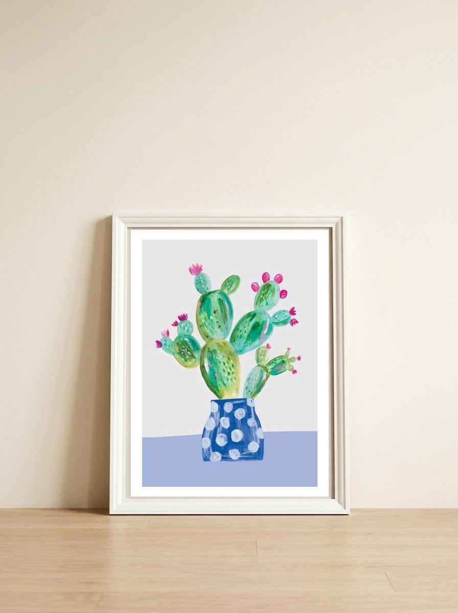 Prickly Pear — framed, leaning against the wall