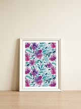 Loose Floral — framed, leaning against the wall thumbnail