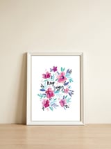 Keep Going Floral — framed, leaning against the wall thumbnail