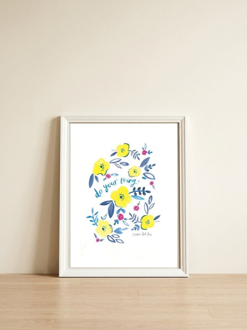 Do Your Thing Floral — framed, leaning against the wall