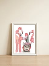 Flamingo — framed, leaning against the wall thumbnail