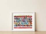 Hinchada Multicolor — framed, leaning against the wall thumbnail