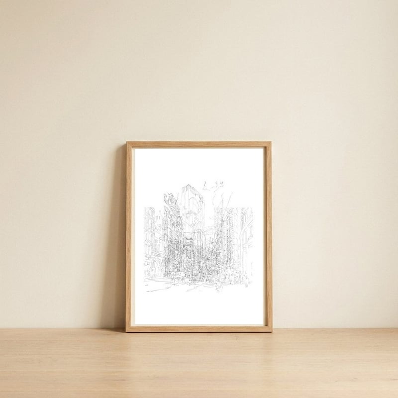 Bishopsgate, London — framed, leaning against the wall