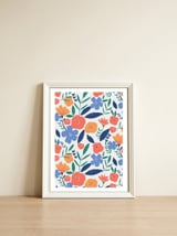 floral pattern — framed, leaning against the wall thumbnail
