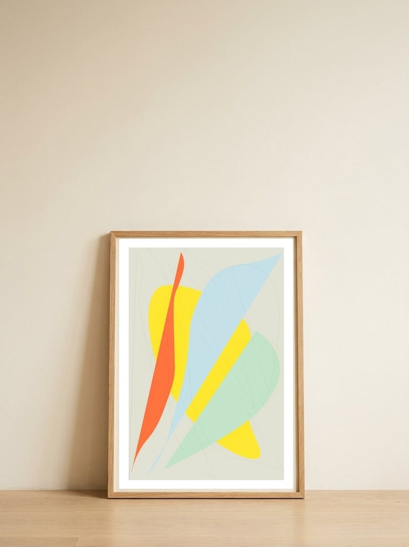 Abstract Composition no 6 — framed, leaning against the wall