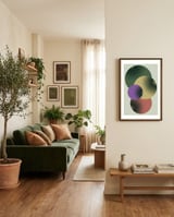 Kreise o.T. 2 framed in a grounding room thumbnail