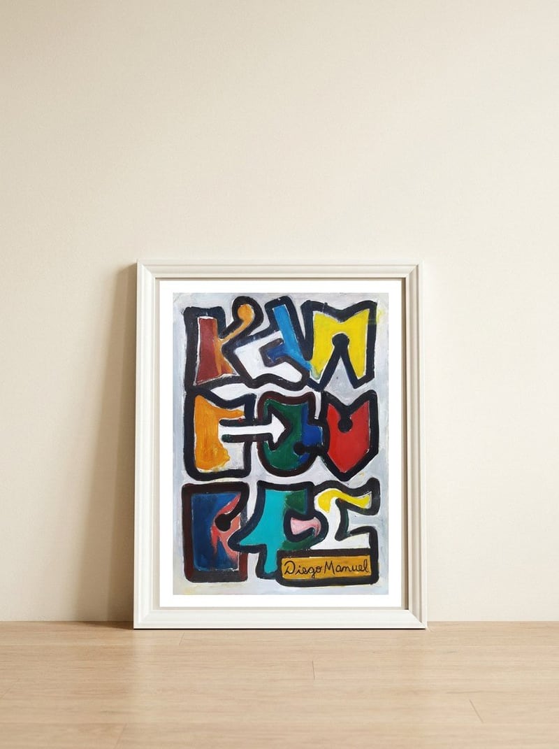 Graffiti 31 — framed, leaning against the wall