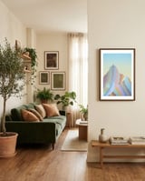 Mountains 2 framed in a grounding room thumbnail