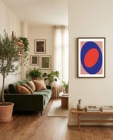 Minimal Geometry No 11 framed in a grounding room thumbnail