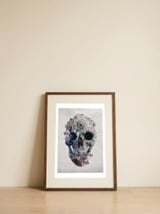 Floral Skull 2 — framed, leaning against the wall thumbnail
