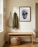 Floral Skull 2 framed in a relaxed room thumbnail