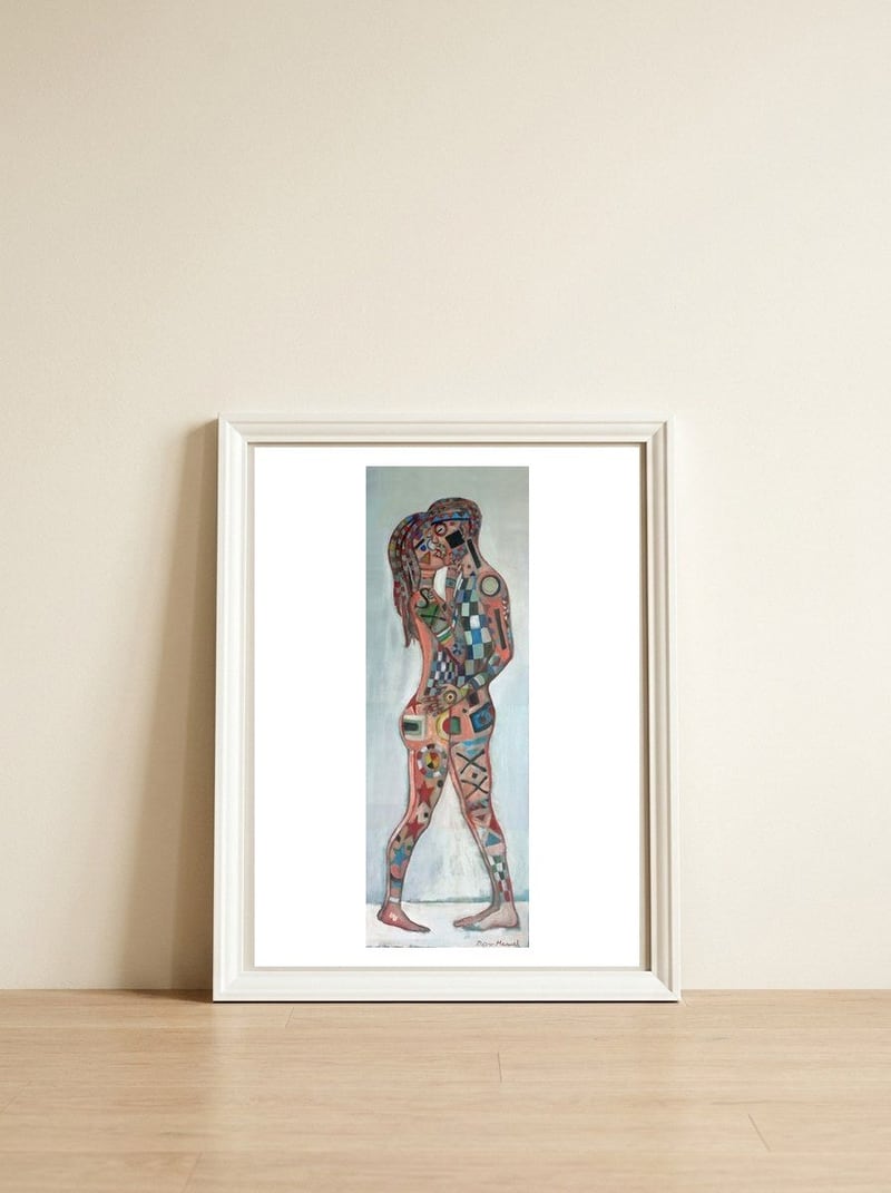 Amantes Tatuados Ba — framed, leaning against the wall