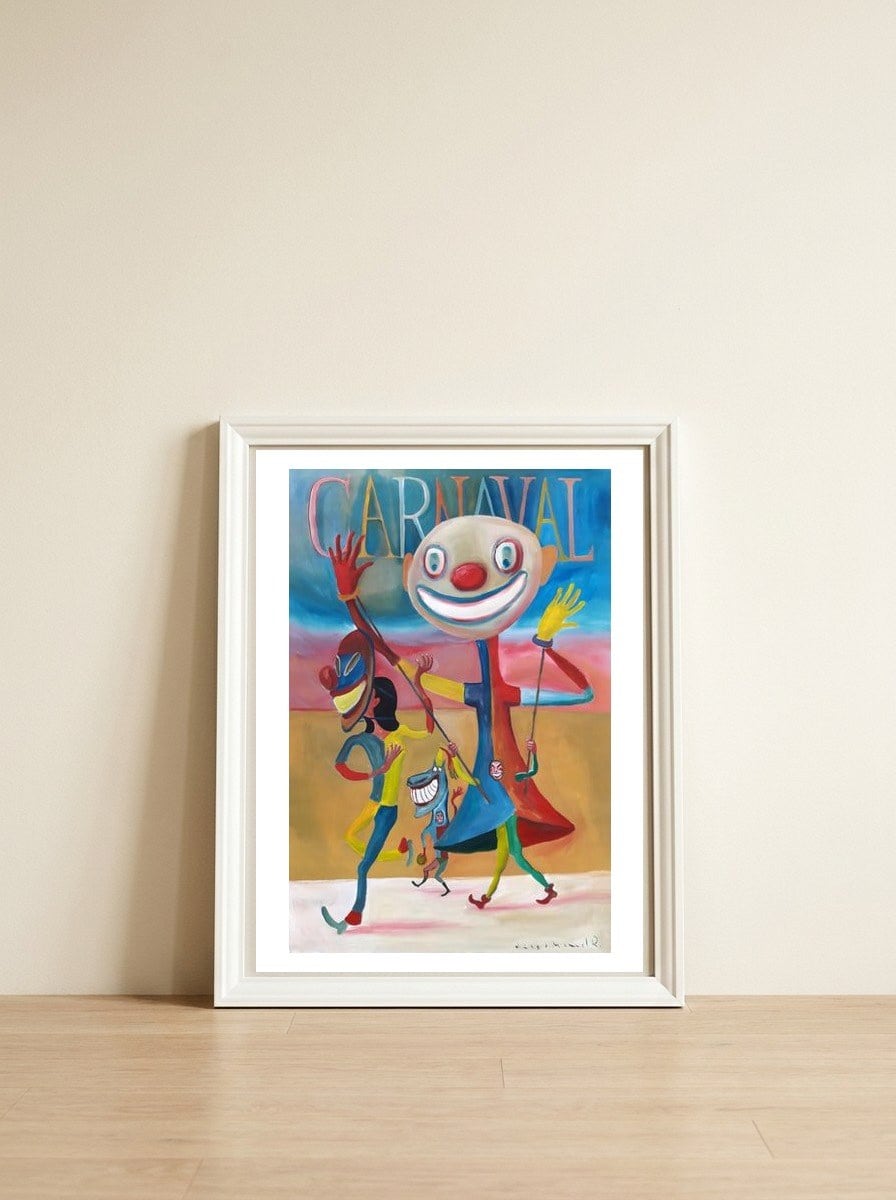 Carnaval — framed, leaning against the wall