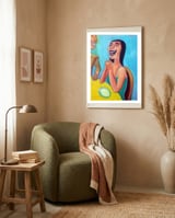 El Chiste 3 framed in a tender room thumbnail