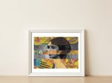 Klimt's Lady With A Fan & Elizabeth Taylor — framed, leaning against the wall thumbnail
