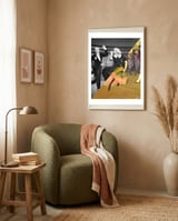 Toulose Lautrec's Dance At The Mouline Rouge & Ginger Rogers framed in a tender room thumbnail