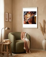 Botticelli's Flora & Black Mamba In Kill Bill framed in a tender room thumbnail