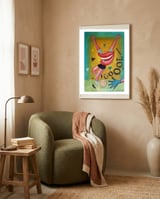 Goool Y Corazones 2 framed in a tender room thumbnail