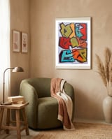 Grafitti 9 framed in a tender room thumbnail
