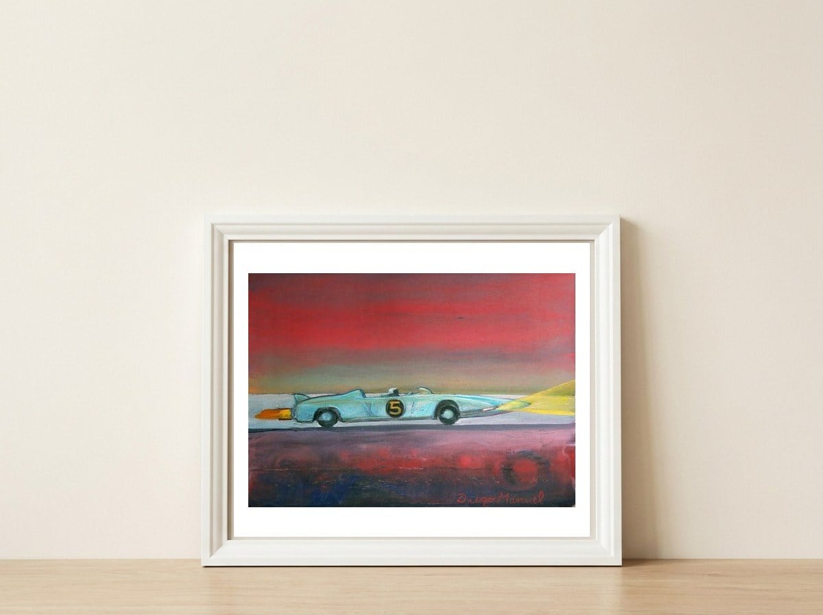 Meteoro — framed, leaning against the wall