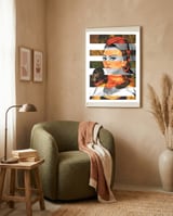 Frida Kahlo's Self Portrait with Monkey & Sophia Loren framed in a tender room thumbnail