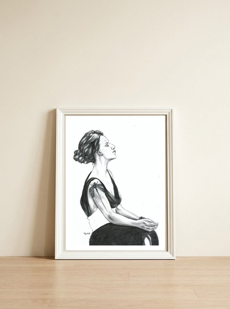 Dragon Tattoo — framed, leaning against the wall